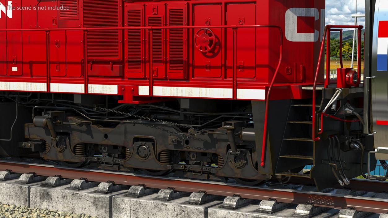 Locomotive with Wagons 3D