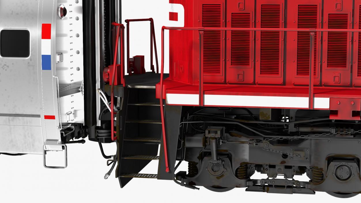 Locomotive with Wagons 3D