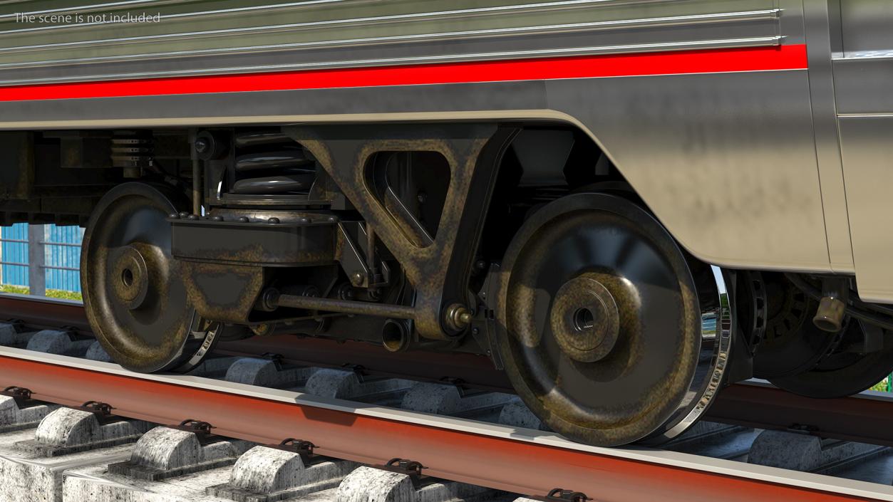 Locomotive with Wagons 3D