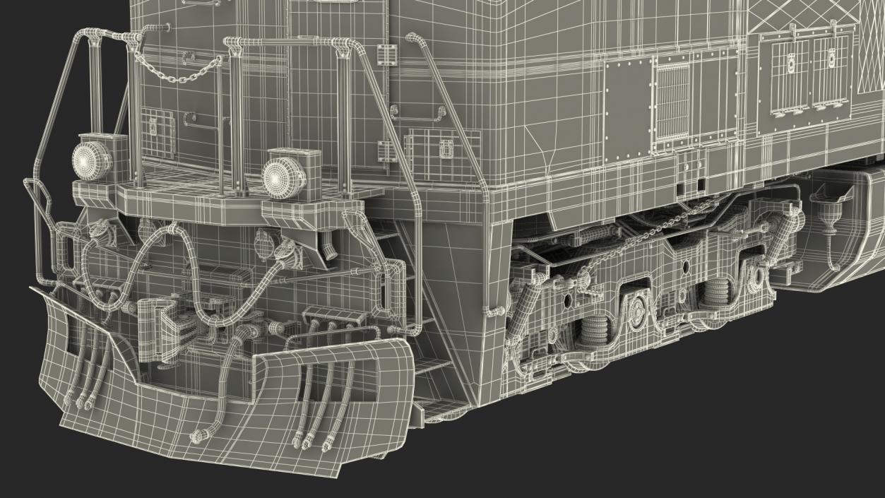 Locomotive with Wagons 3D