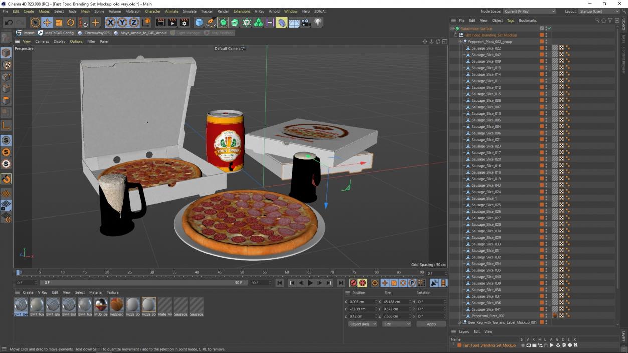 Fast Food Branding Set Mockup 3D model