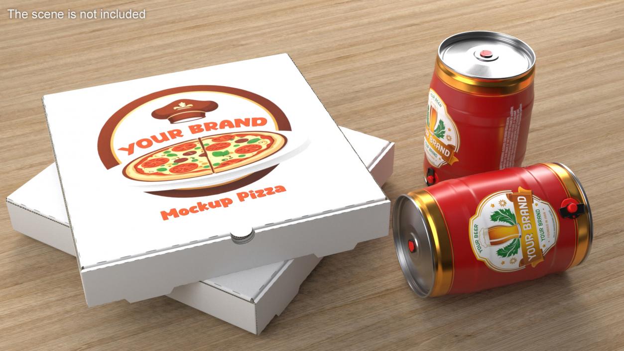 Fast Food Branding Set Mockup 3D model