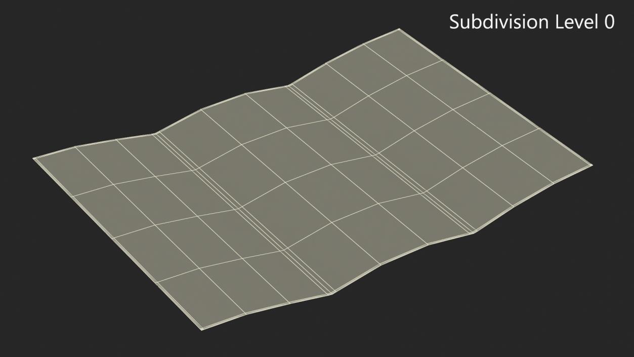 Blank Sheet of Paper Tri-fold 3D model