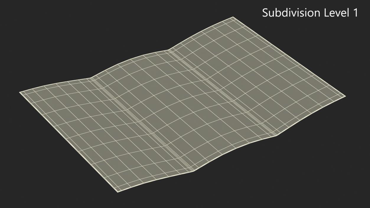 Blank Sheet of Paper Tri-fold 3D model