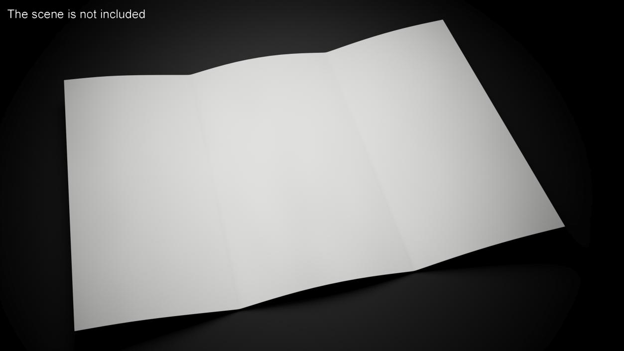 Blank Sheet of Paper Tri-fold 3D model