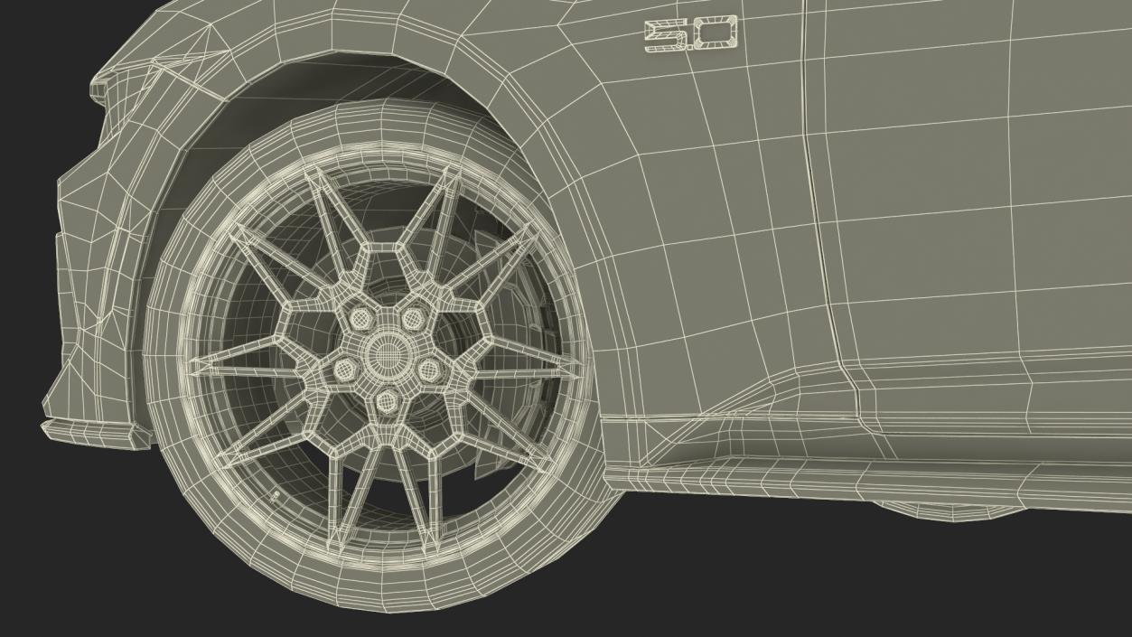 3D model Ford Mustang 2024 Green Rigged