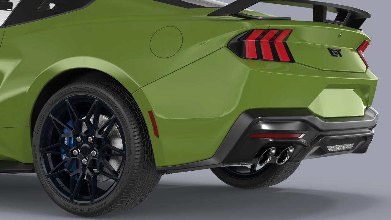 3D model Ford Mustang 2024 Green Rigged