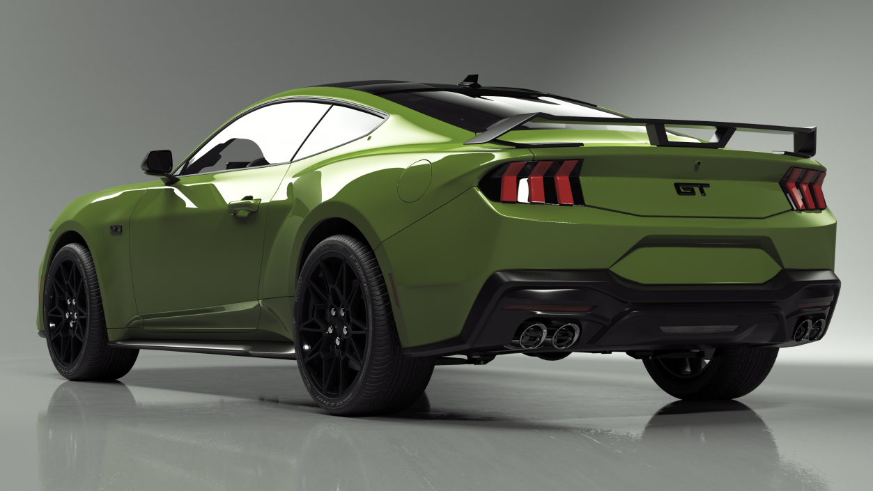 3D model Ford Mustang 2024 Green Rigged