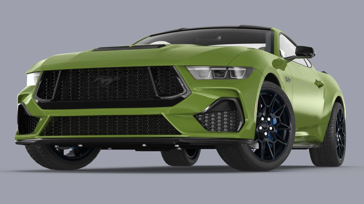 3D model Ford Mustang 2024 Green Rigged