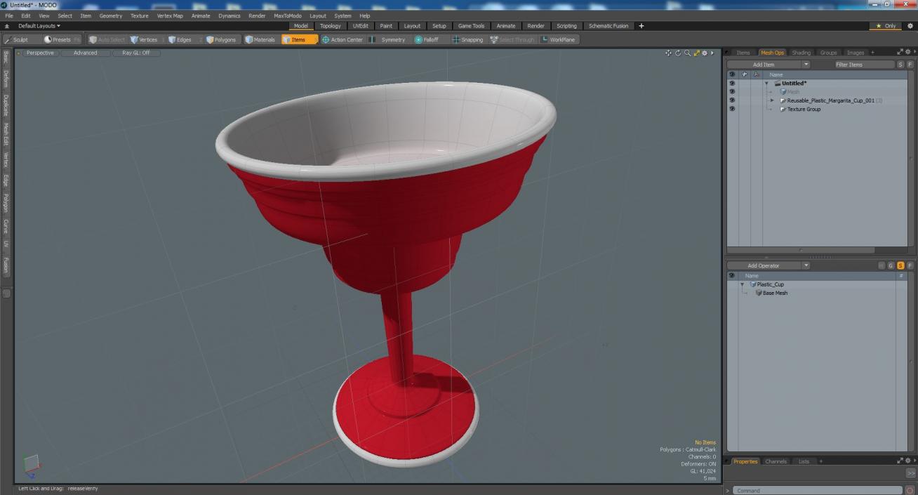 3D model Reusable Plastic Margarita Cup