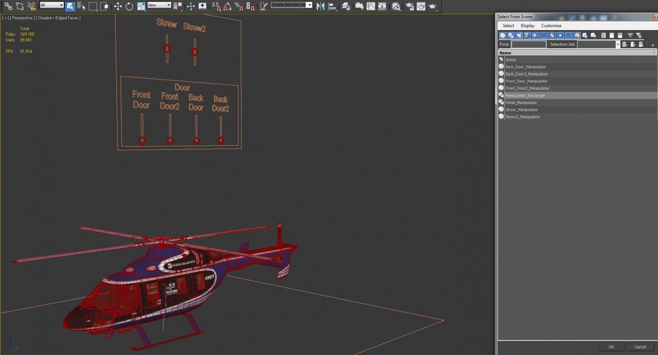 3D model Light Helicopter Kazan Ansat Rigged