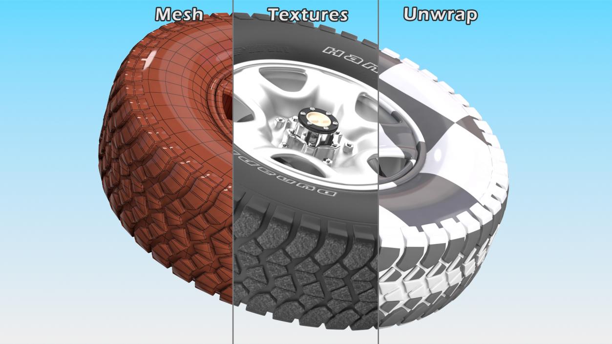 Hankook Dynapro MT Wheel 3D model