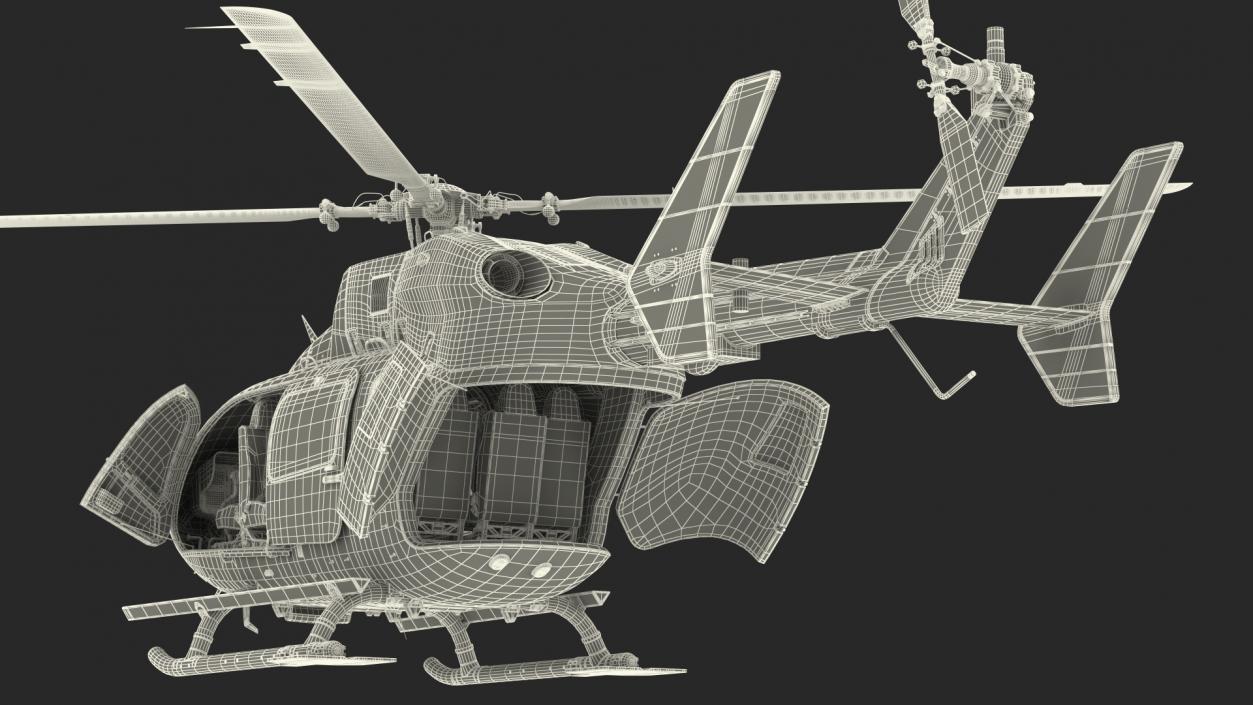 Rescue Helicopter Rigged 3D model