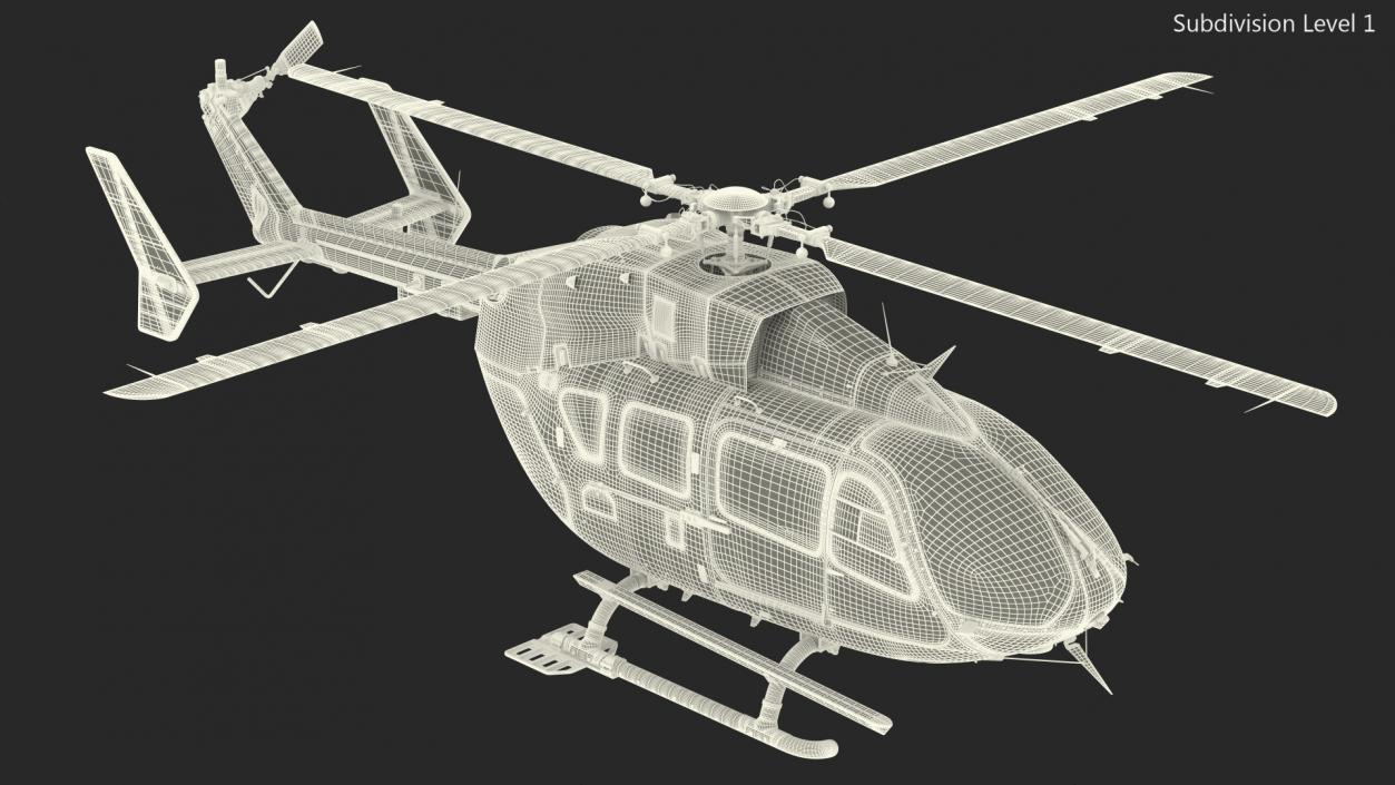 Rescue Helicopter Rigged 3D model