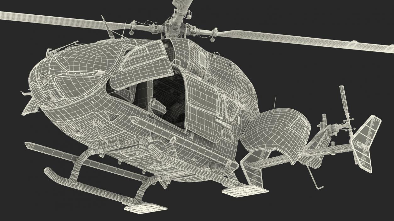 Rescue Helicopter Rigged 3D model