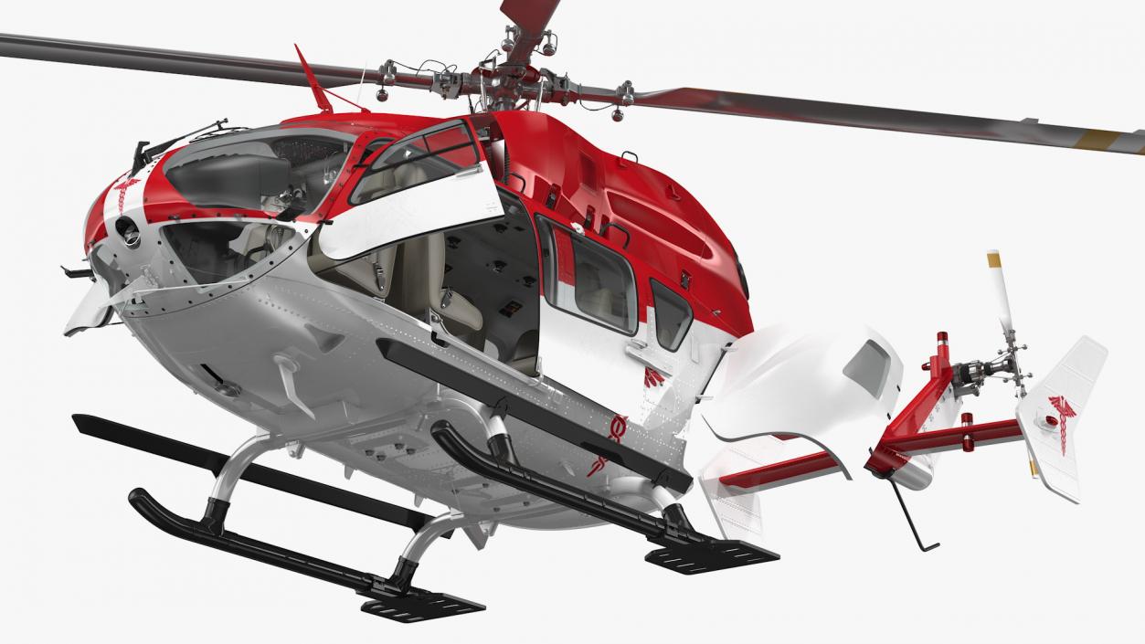 Rescue Helicopter Rigged 3D model