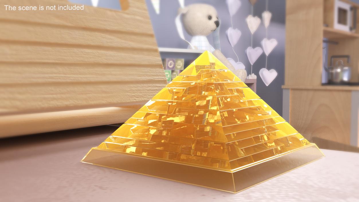 3D Pyramid Puzzle Yellow