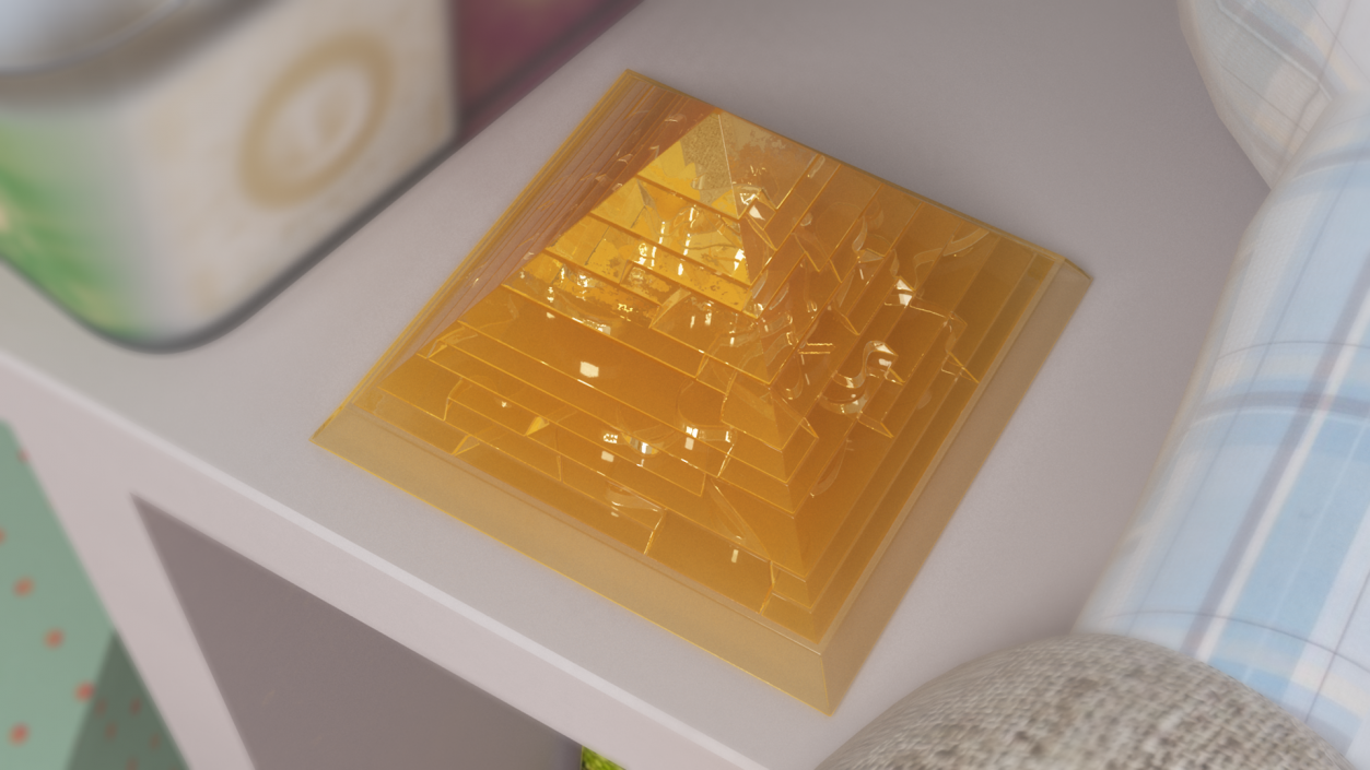 3D Pyramid Puzzle Yellow