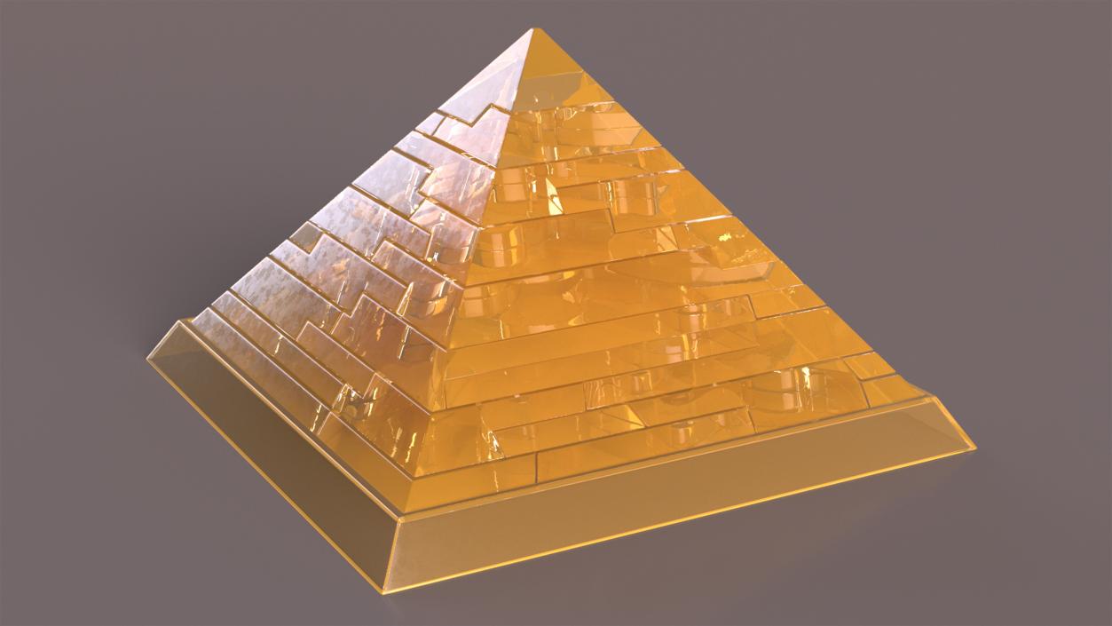 3D Pyramid Puzzle Yellow