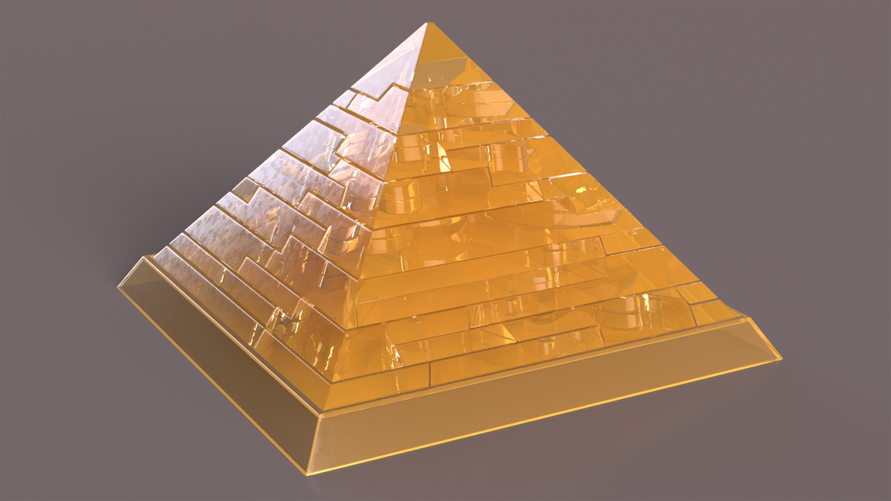 3D Pyramid Puzzle Yellow