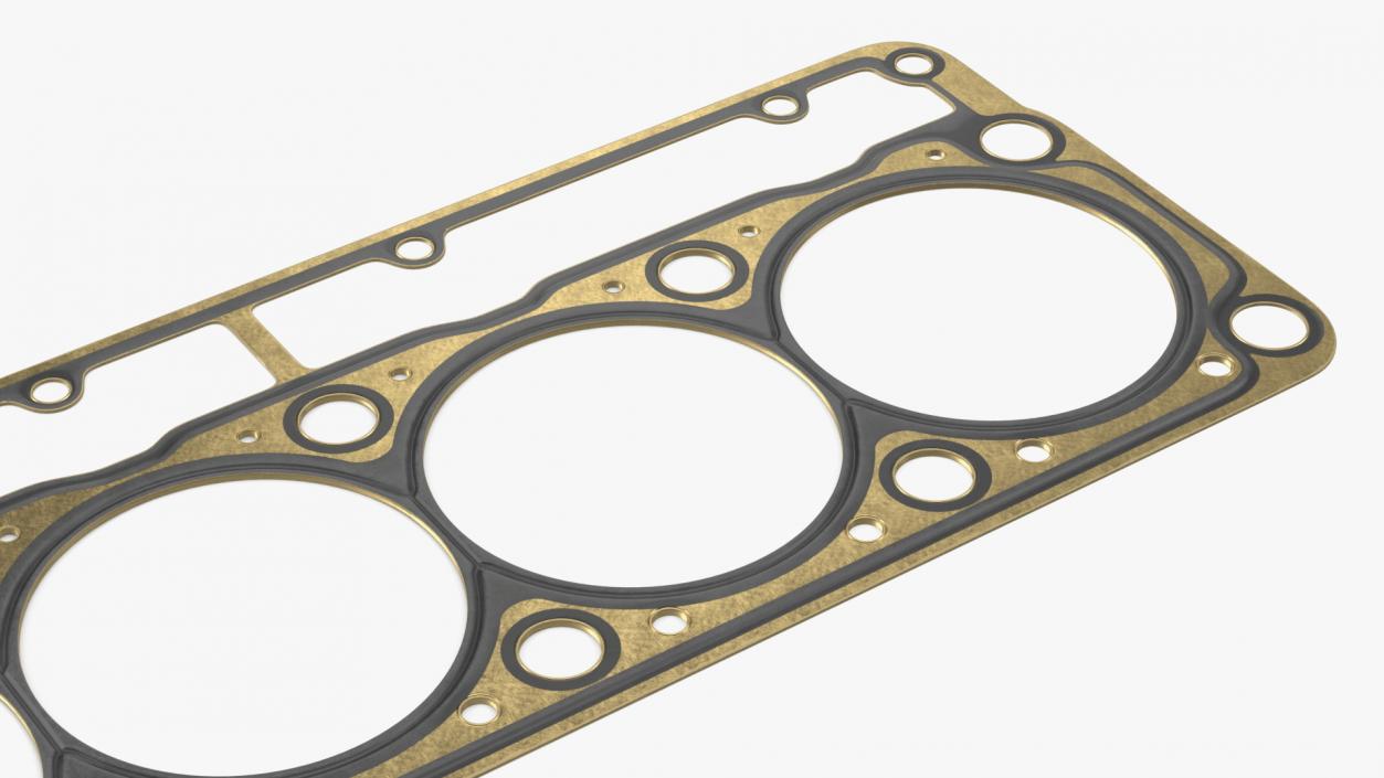 3D Head Gasket 325D 6 Cylinder Brass model