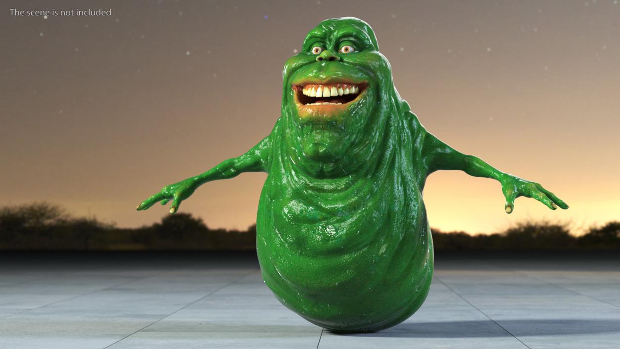 3D Ghostbusters Character Slimer T-pose