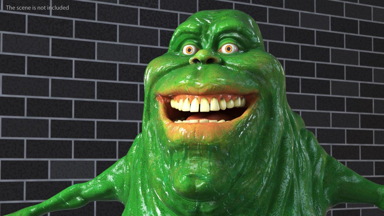 3D Ghostbusters Character Slimer T-pose