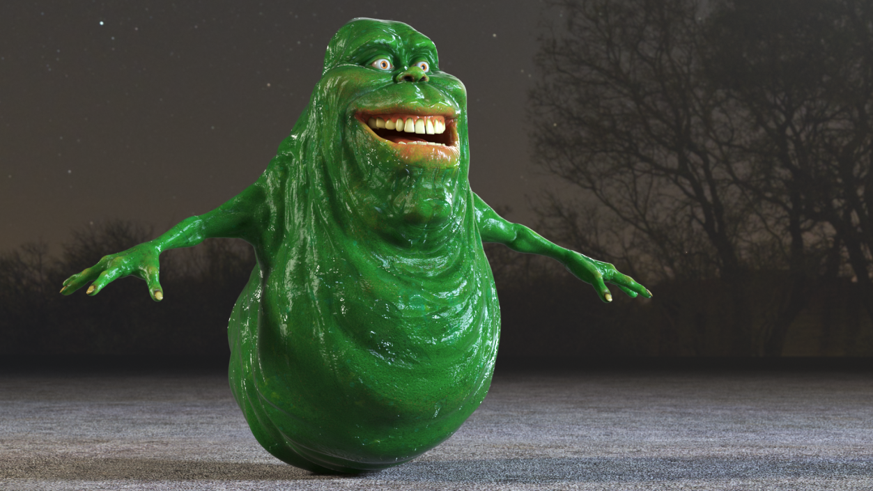 3D Ghostbusters Character Slimer T-pose