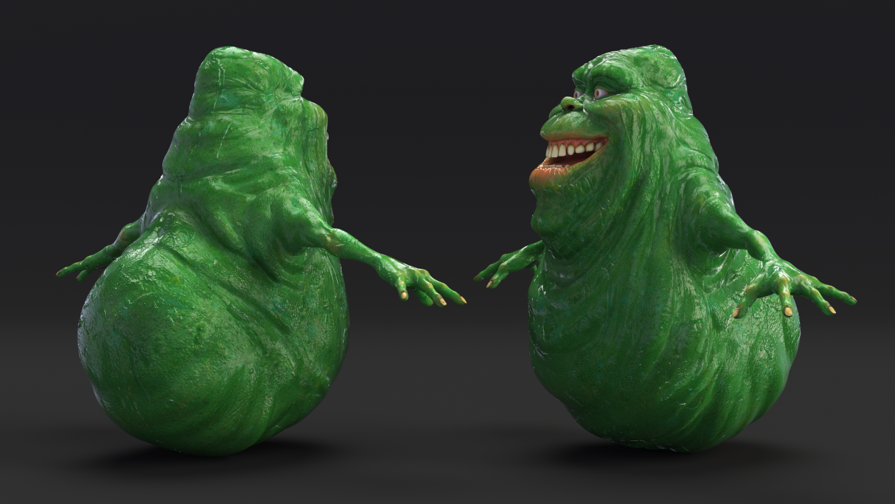 3D Ghostbusters Character Slimer T-pose