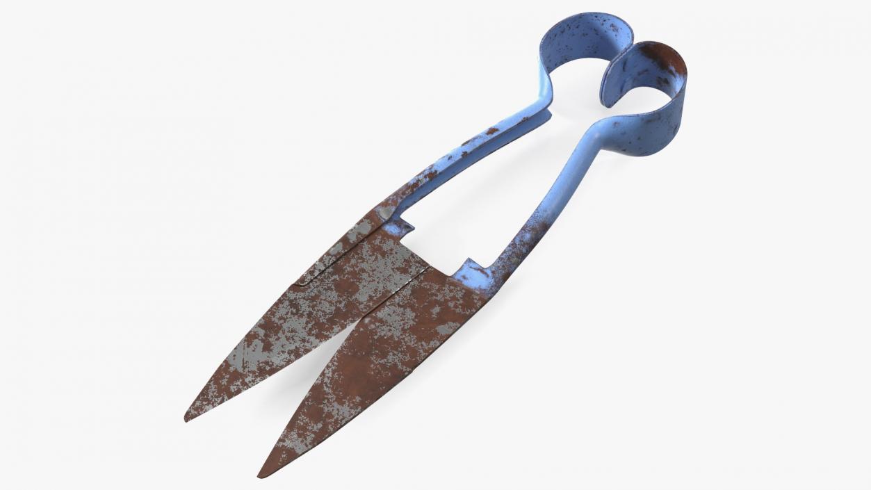 3D Sheep Shears Rusty model