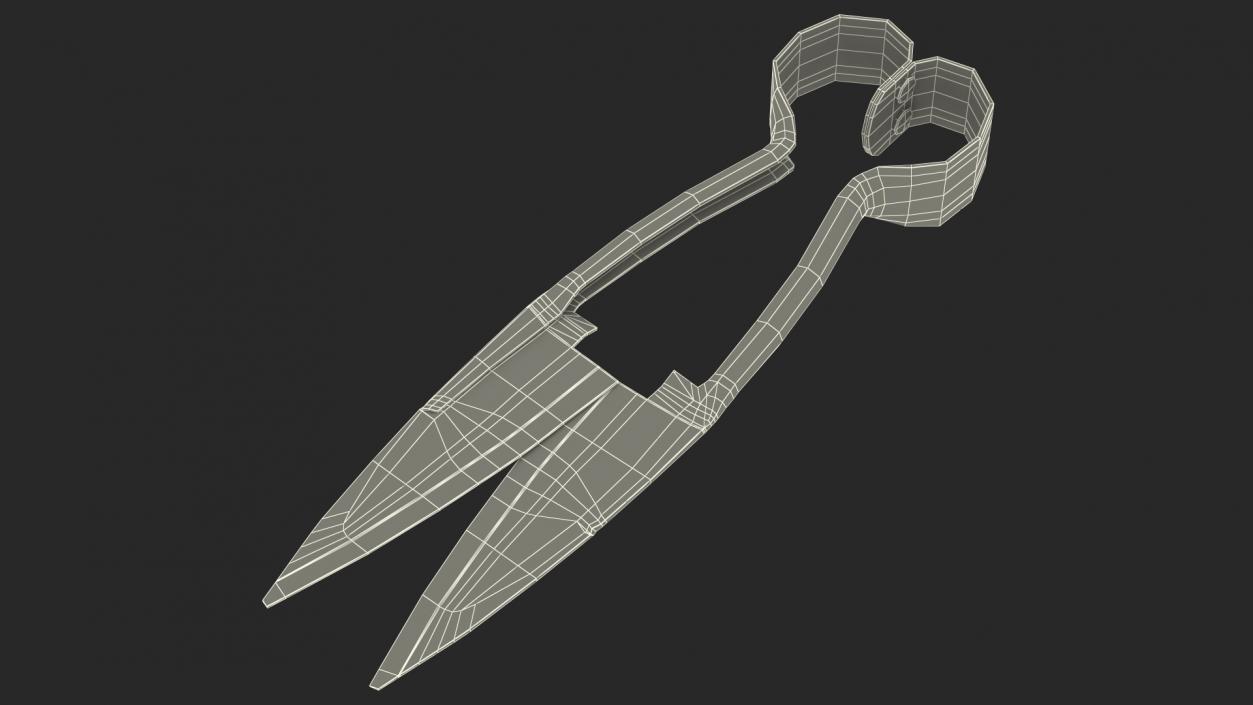 3D Sheep Shears Rusty model