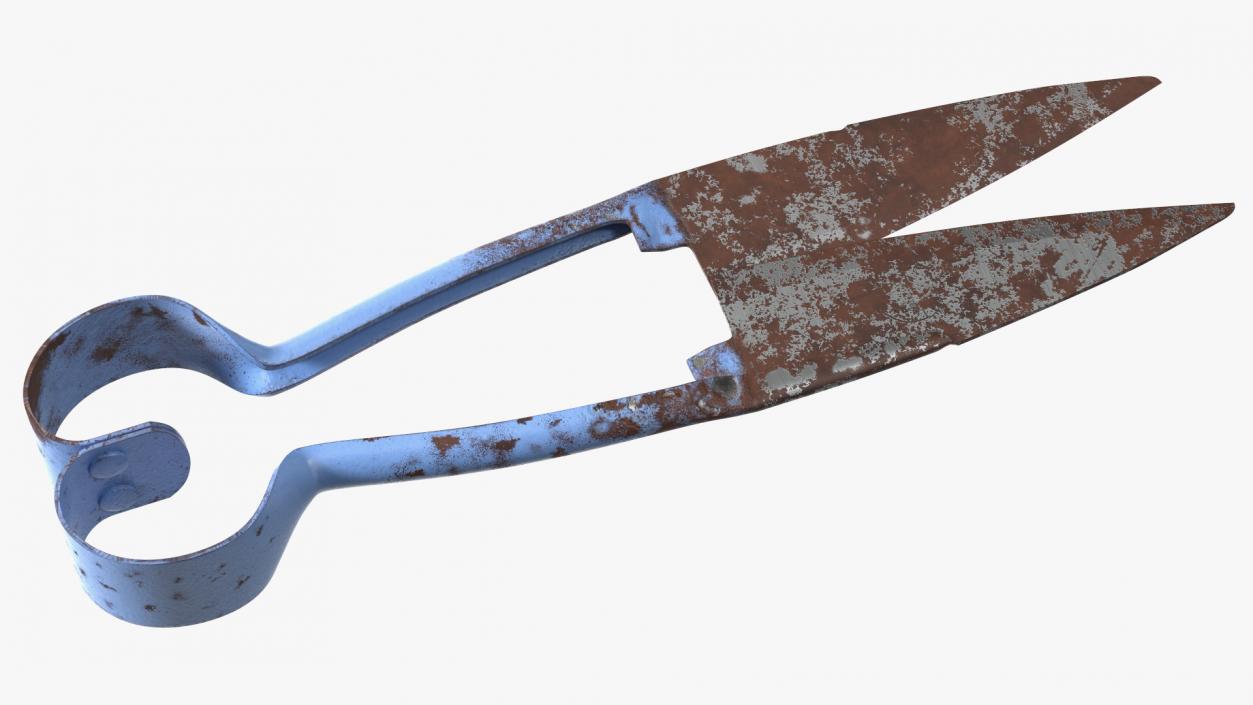 3D Sheep Shears Rusty model