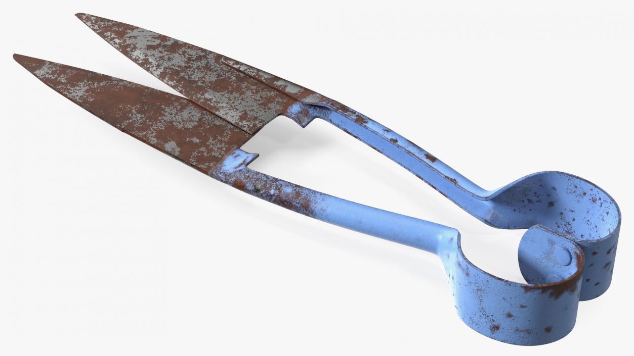 3D Sheep Shears Rusty model