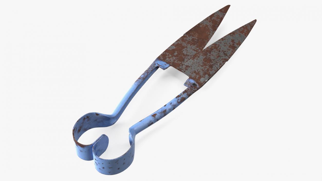 3D Sheep Shears Rusty model