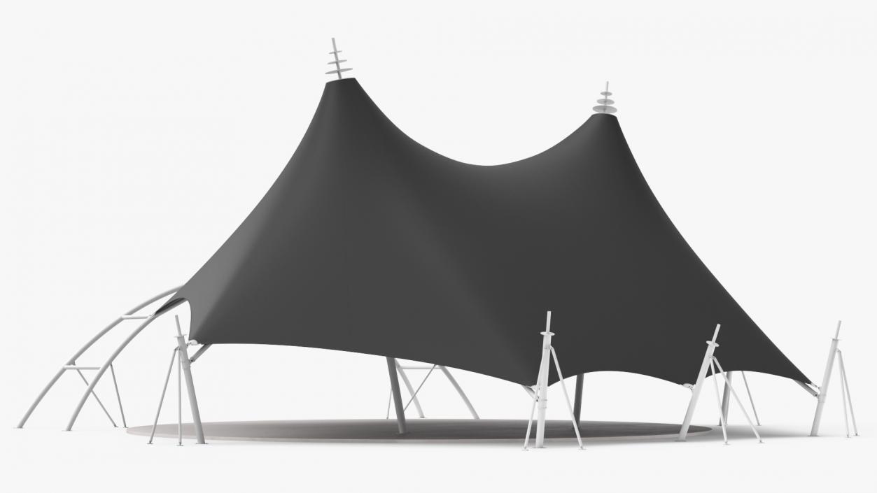 3D Modern Event Tensile Tent Black