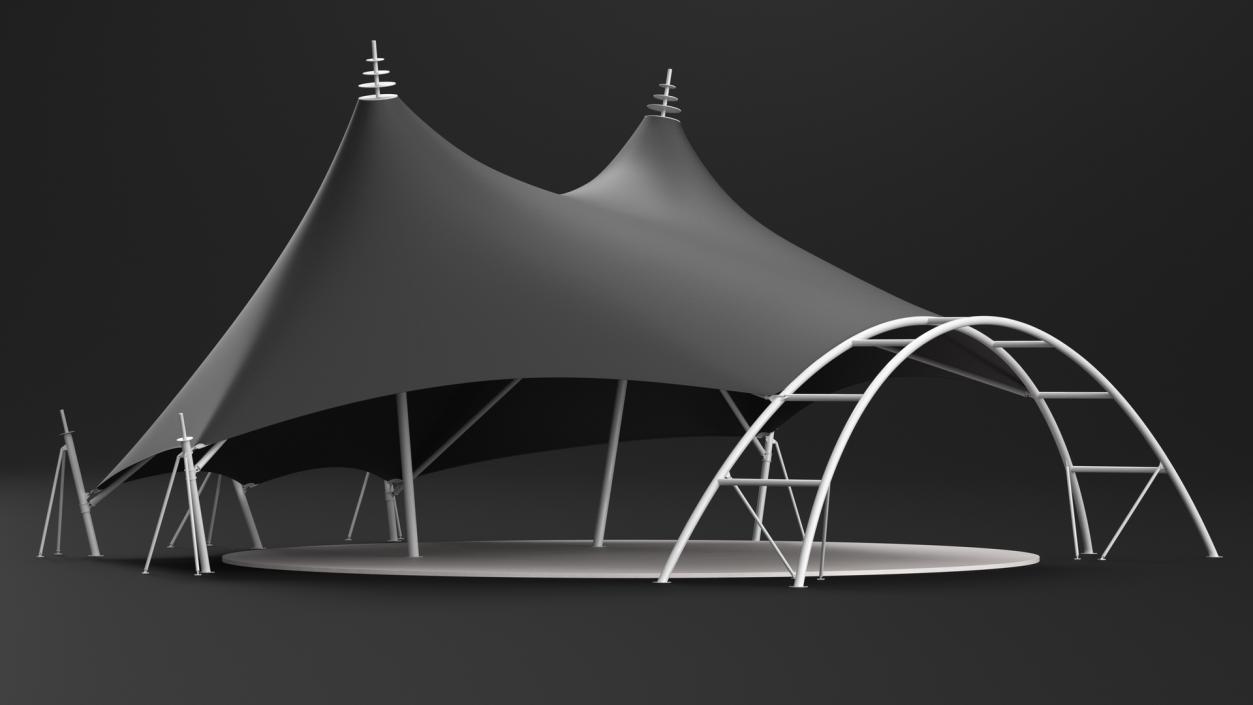 3D Modern Event Tensile Tent Black