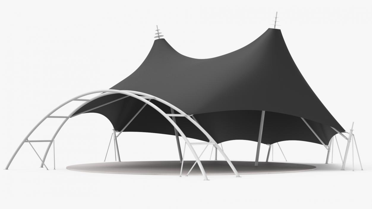 3D Modern Event Tensile Tent Black