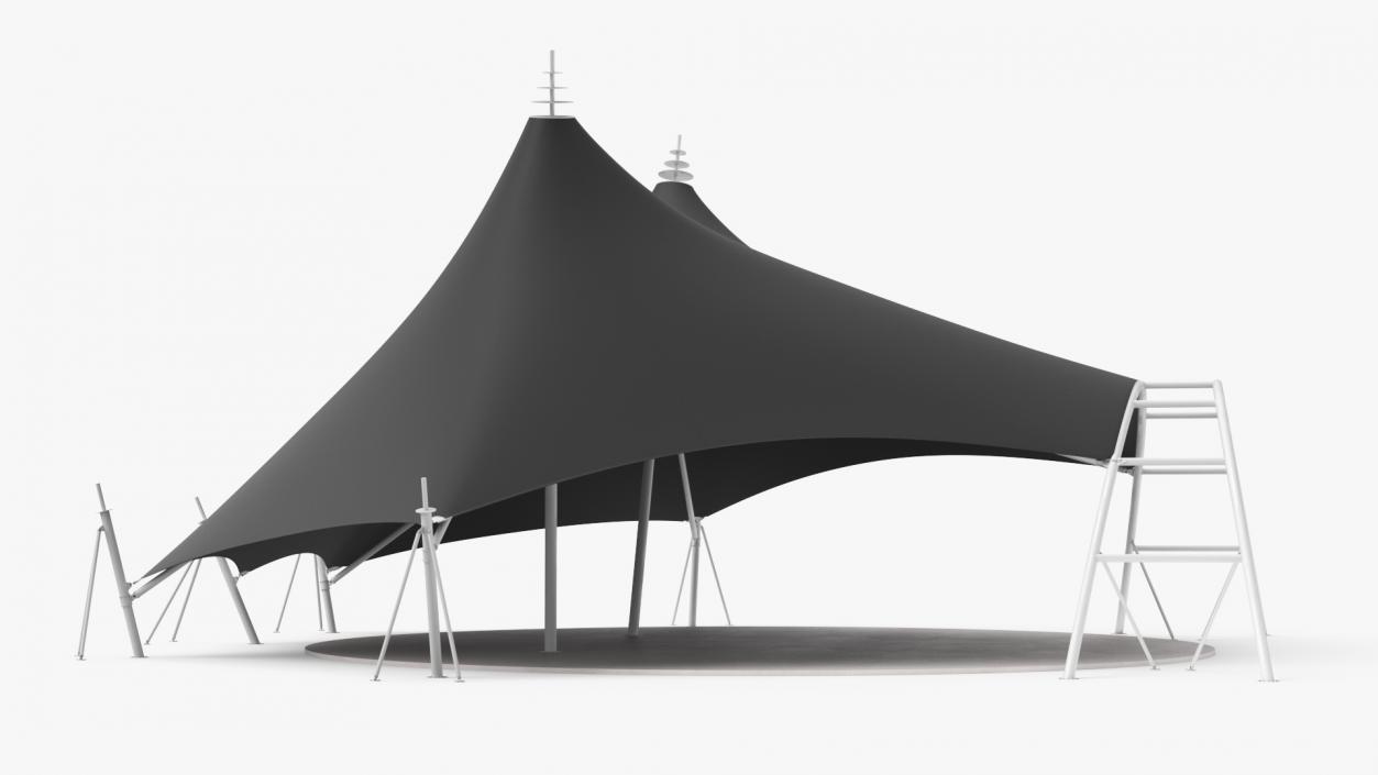 3D Modern Event Tensile Tent Black