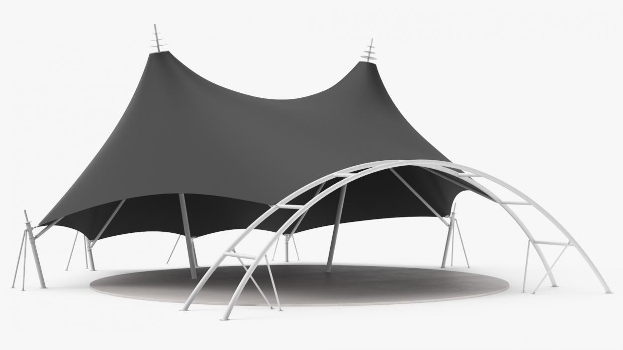 3D Modern Event Tensile Tent Black