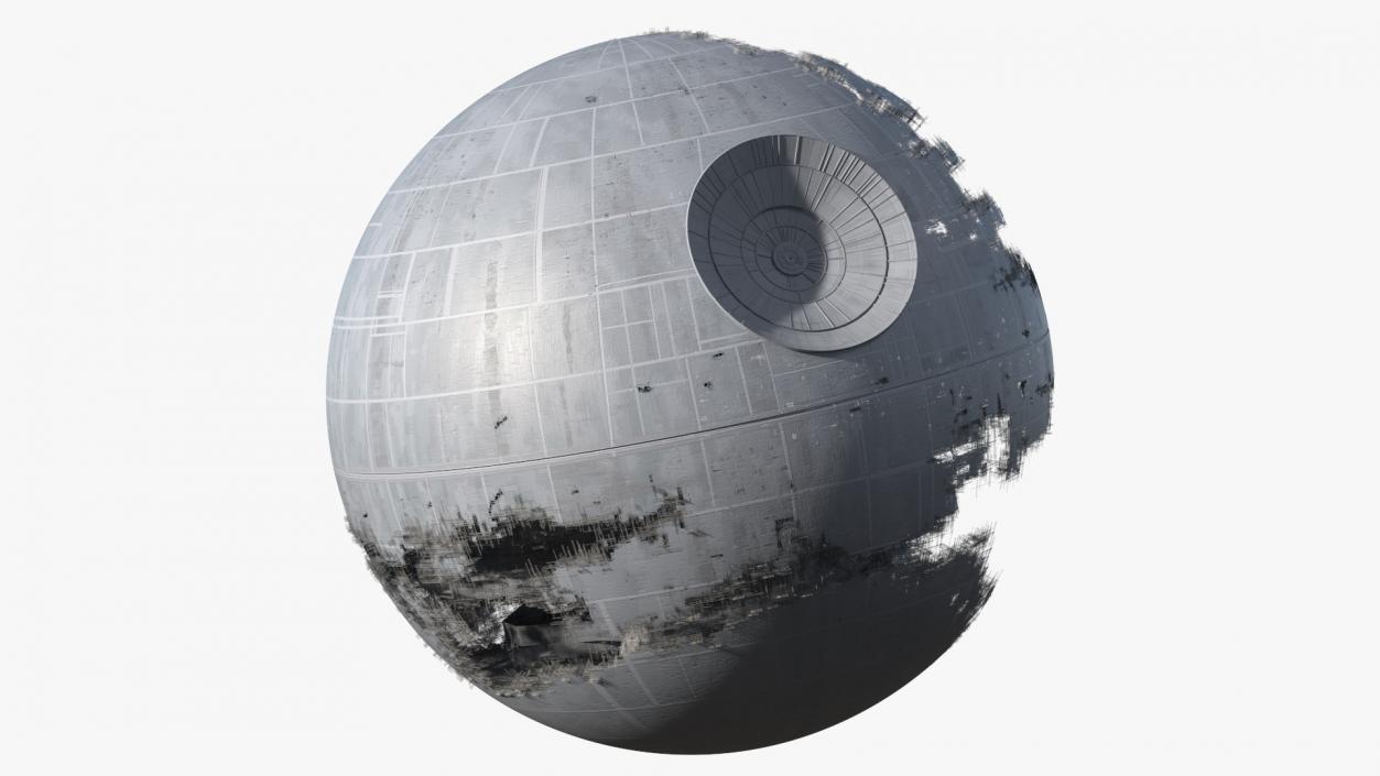 3D model Star Wars Death Star Destroyed