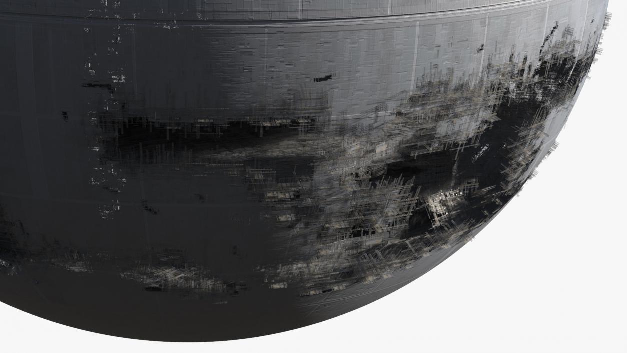 3D model Star Wars Death Star Destroyed