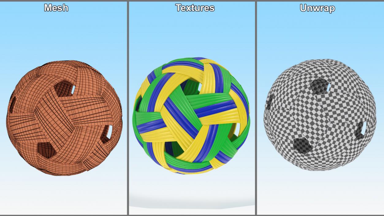 Sepak Takraw Thai Rattan Sport Kickball 3D model