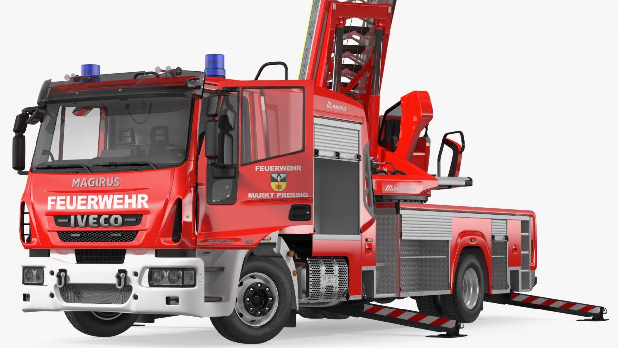 3D model Iveco FF160 Magirus Fire Truck Ready Position