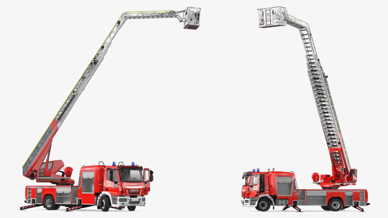 3D model Iveco FF160 Magirus Fire Truck Ready Position