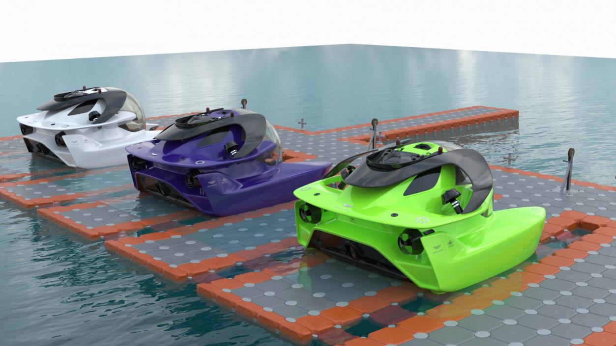 Aston Martin Submarine Modular Pontoon Floating 3D