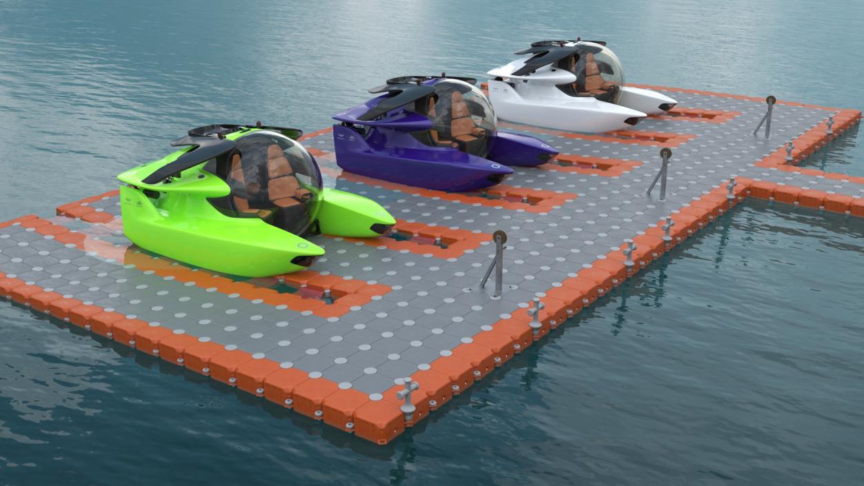 Aston Martin Submarine Modular Pontoon Floating 3D