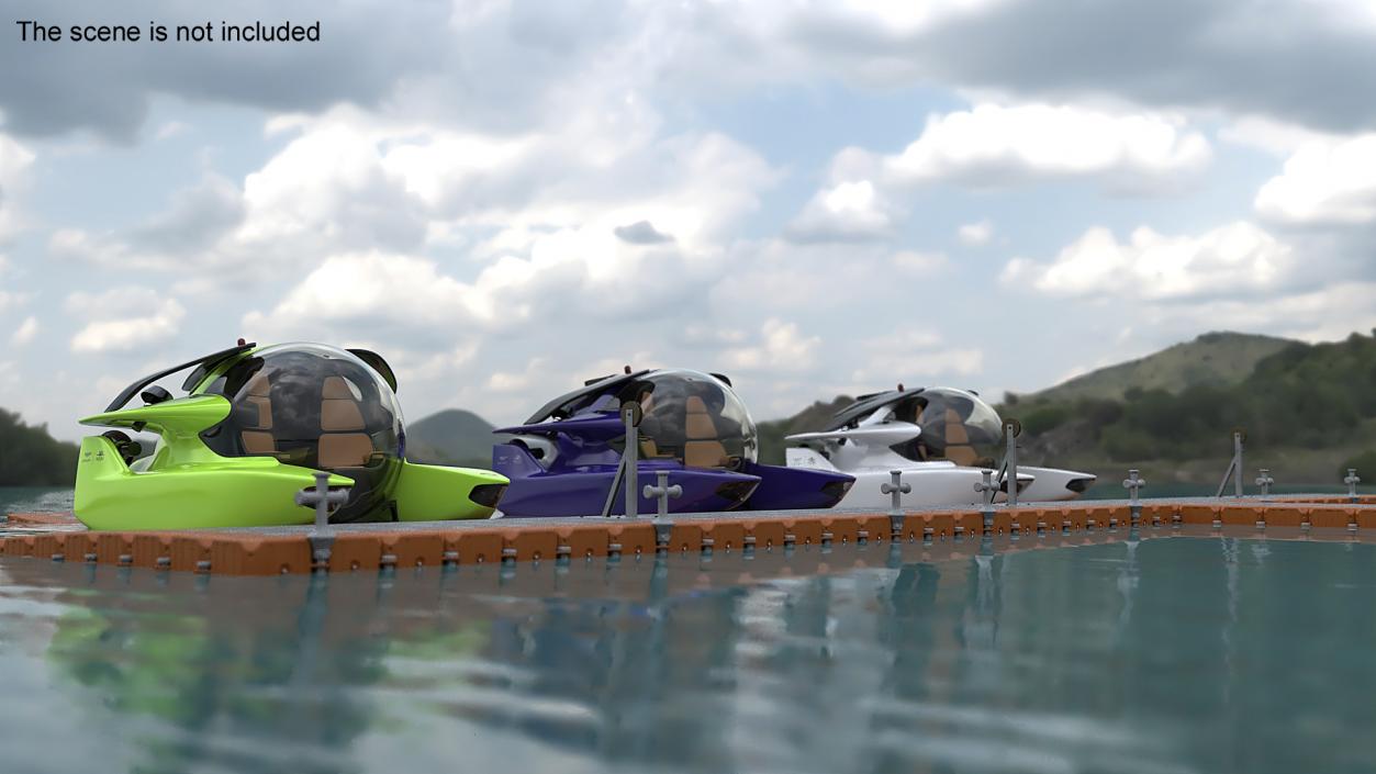 Aston Martin Submarine Modular Pontoon Floating 3D