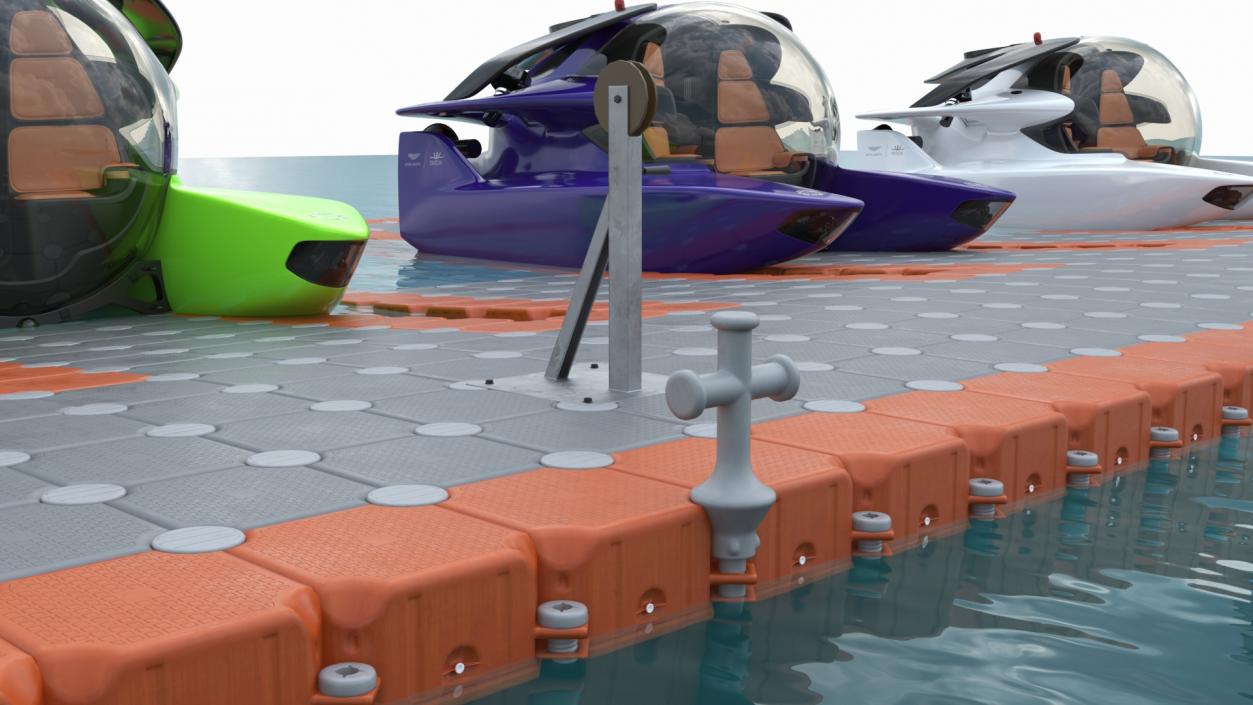 Aston Martin Submarine Modular Pontoon Floating 3D