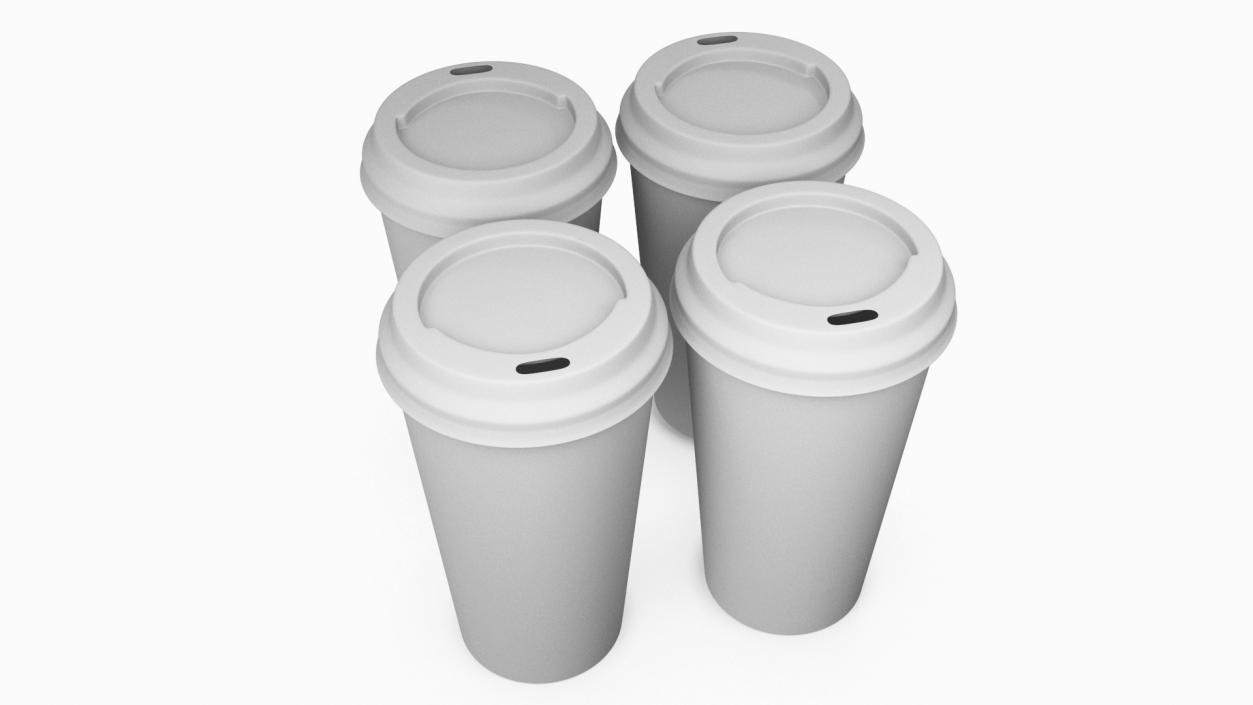 3D Pack Drink Carrier with 4 Cups White