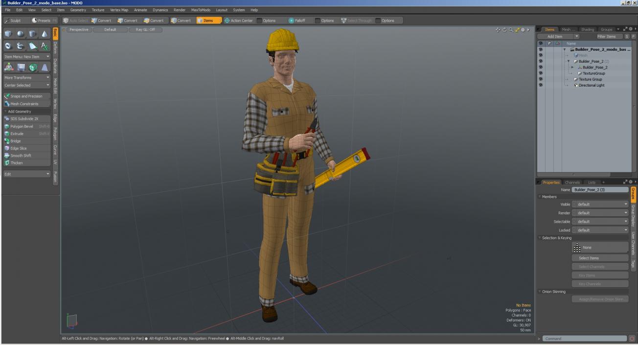 3D model Builder Standing Position